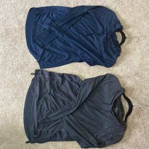 2 long-sleeve under-layers with hoods